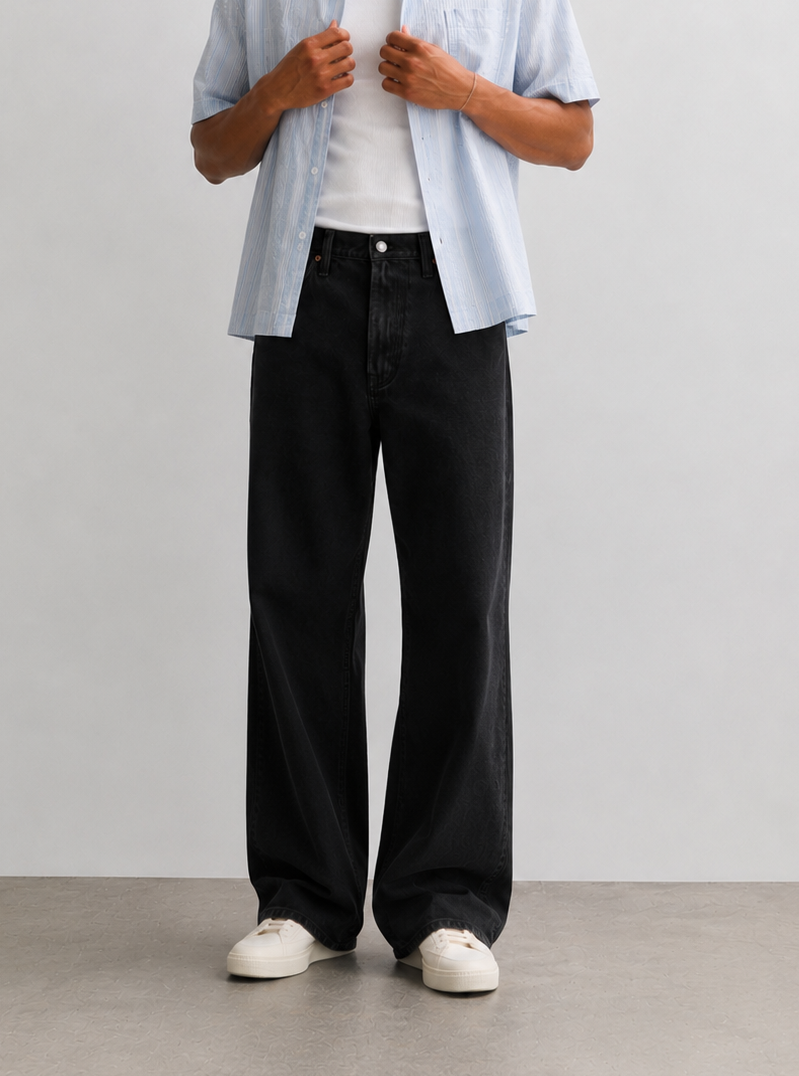 Tall Black Baggy Jeans