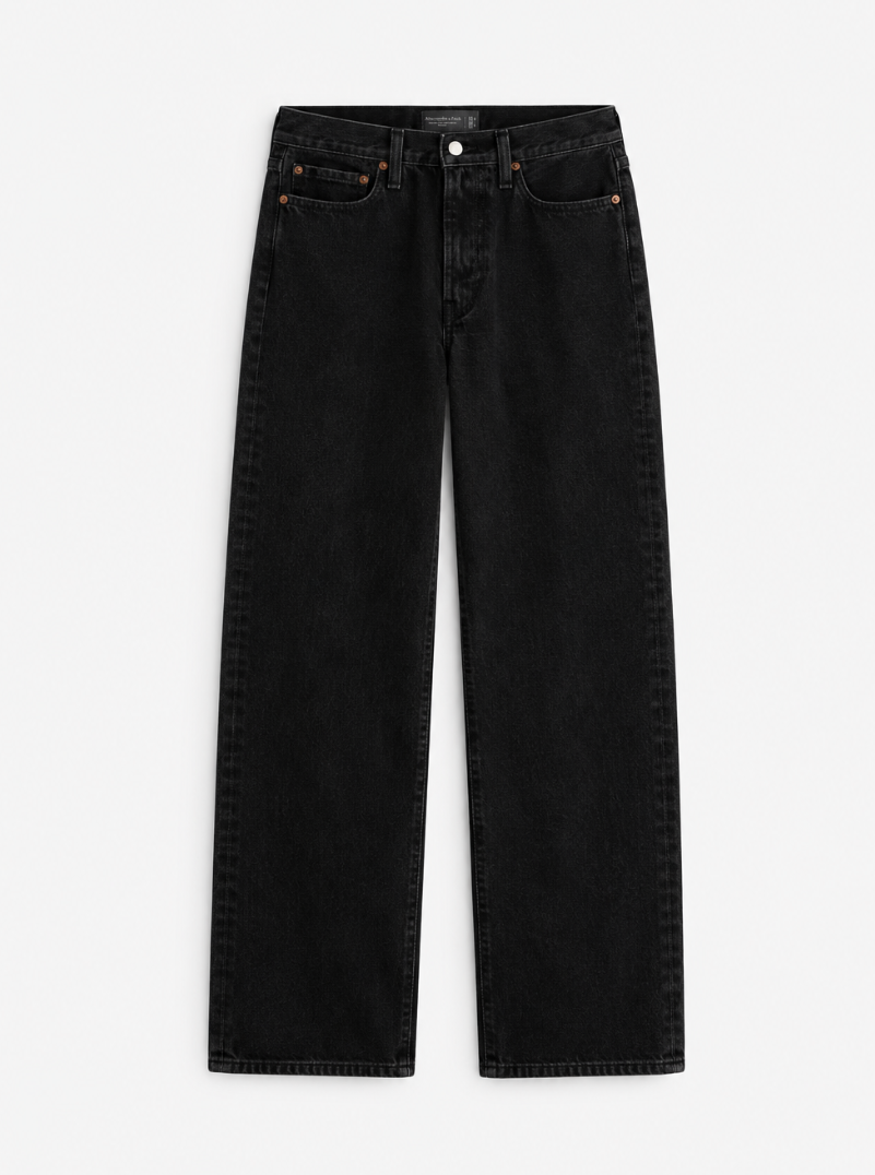 Tall Black Baggy Jeans