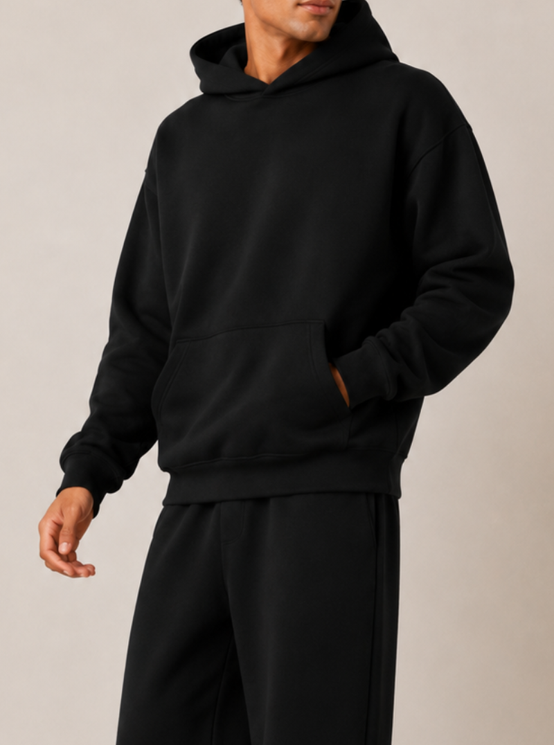 Tall Black Heavyweight Hoodie