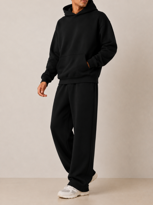 Tall Black Heavyweight Sweat Set
