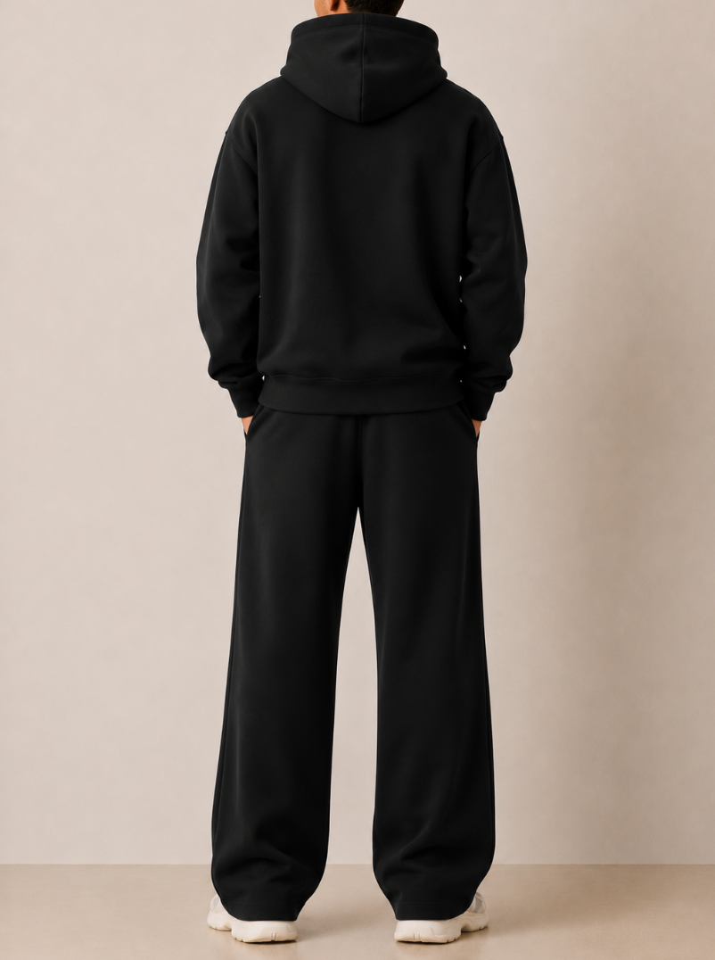 Tall Black Heavyweight Sweat Set